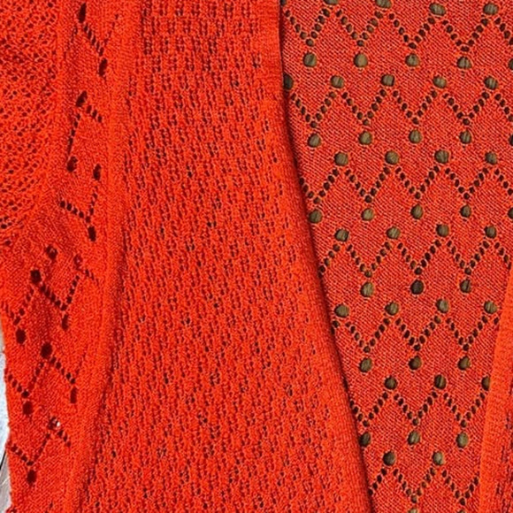 Lauren Michelle Open Front Cardigan w/Aztec Embroidered & Beaded Tank, size XL - Picture 5 of 15